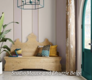 studio mauve dhurrie beige
